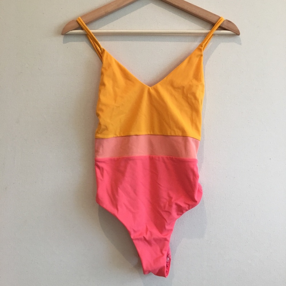 Topshop Pink One Piece Swimsuit